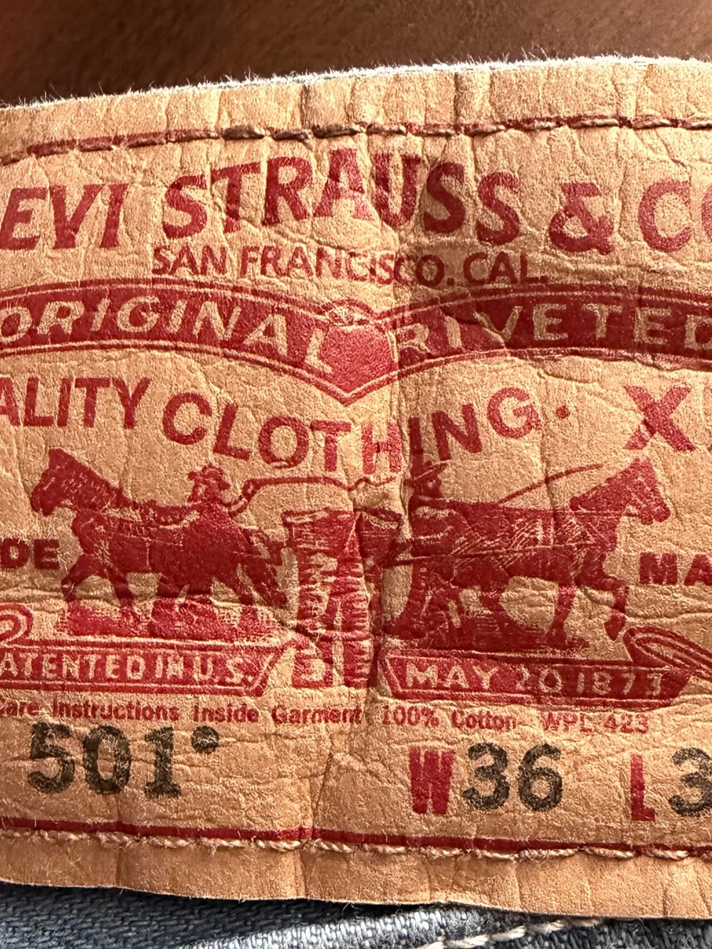 Levi's 501 , 36 x 32   Straight Leg Blue Denim